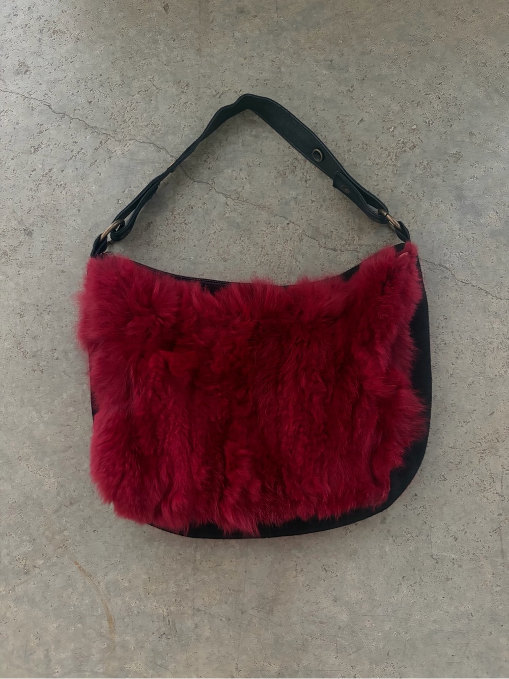 Rabbit Fur Shoulder Bag